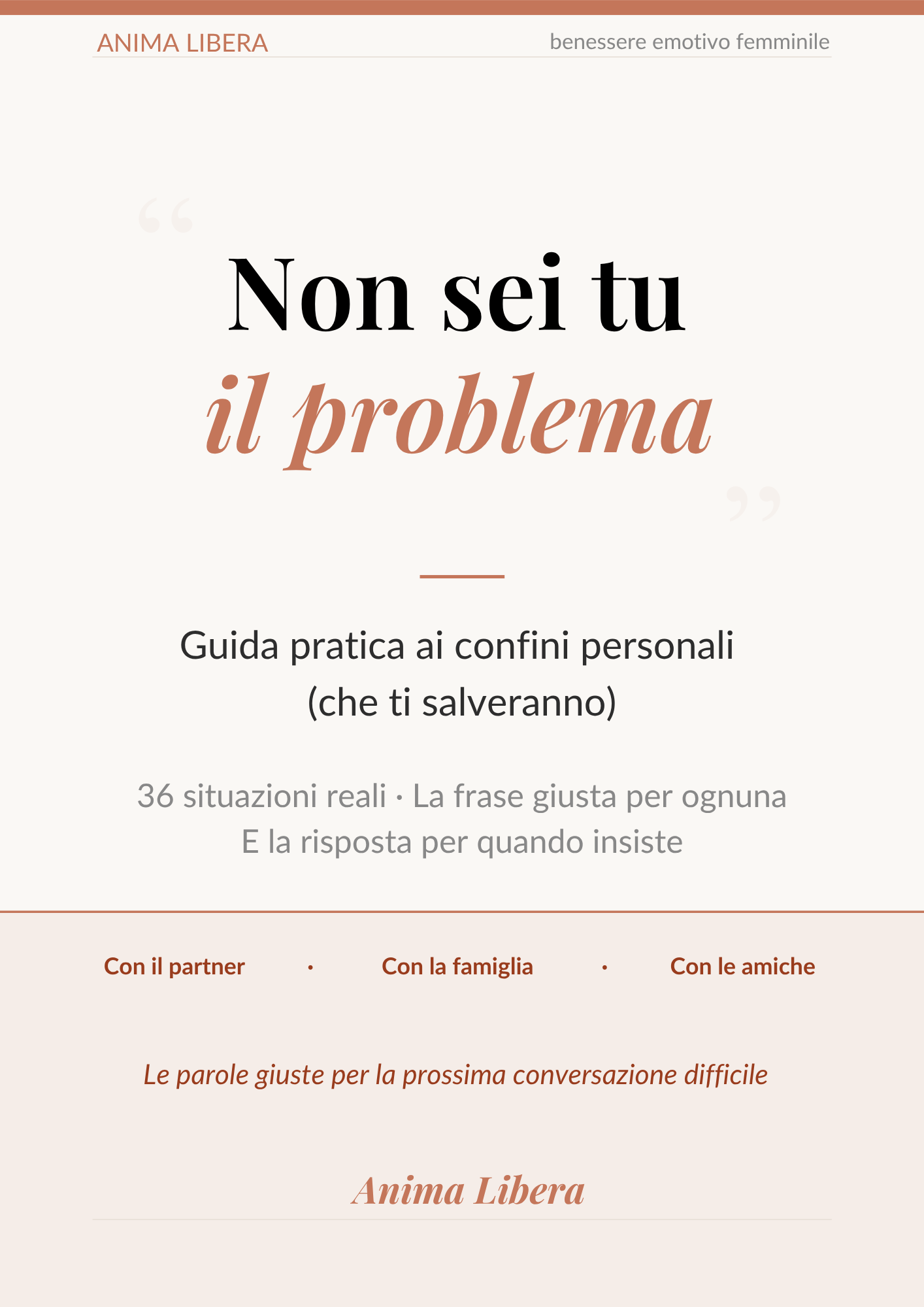 Copertina della guida Non sei tu il problema